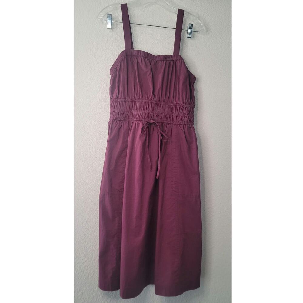 Universal Thread Sleeveless Elastic Waist Cotton Wine Purple Midi Dress Medium
